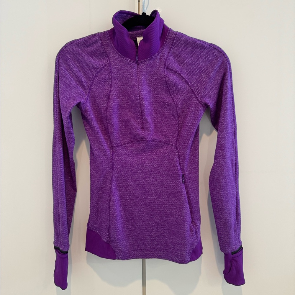 Lululemon Purple Heathered 1/4 Zip Size 2